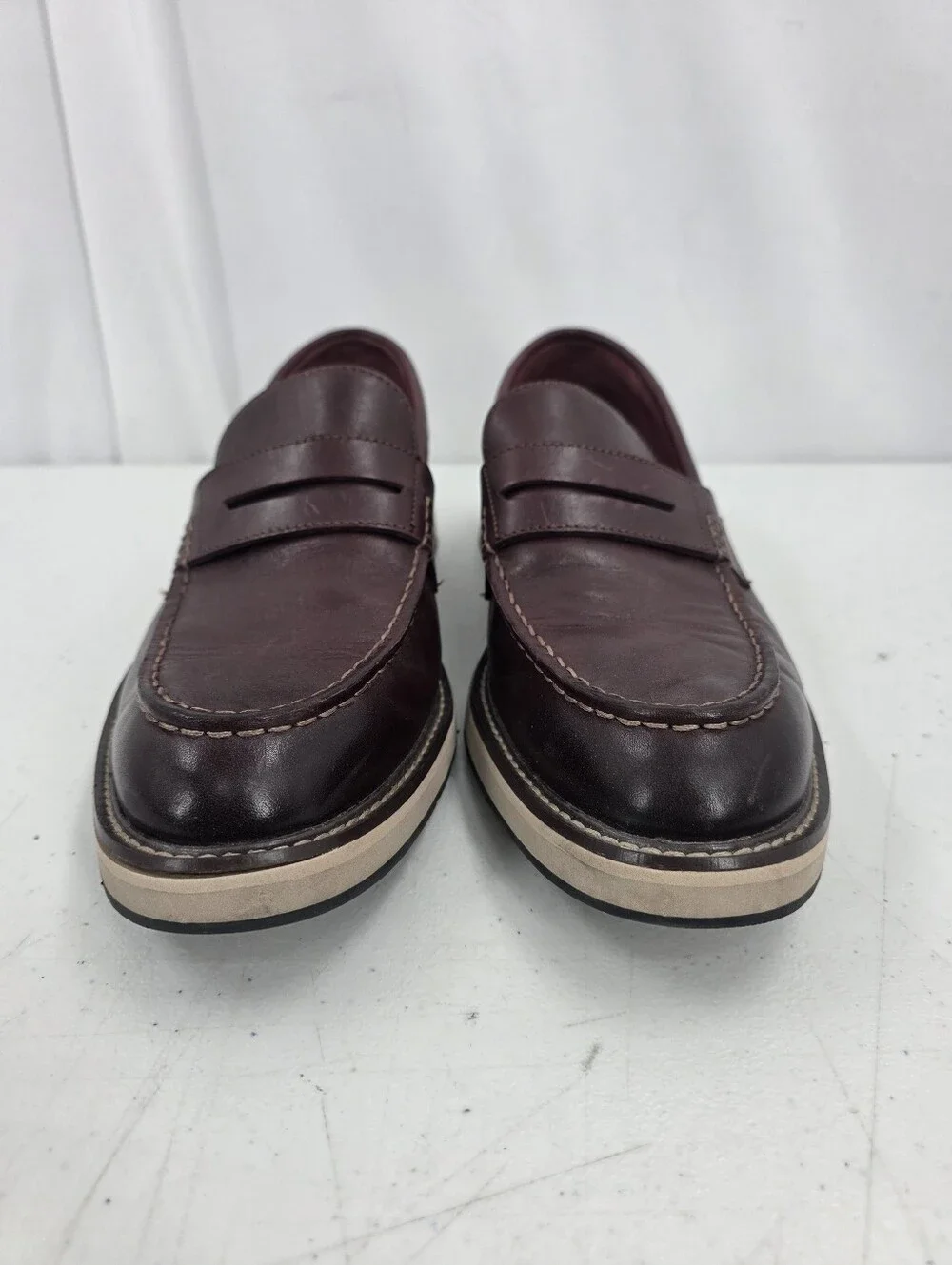 Cole Haan Osborn Grand Penny Loafer Men’s Size 9M Burgundy Leather C38243 No Box